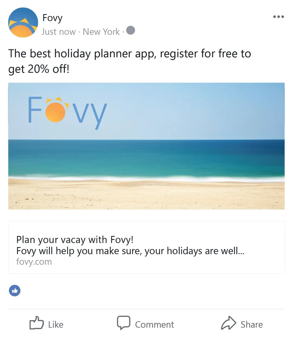 Fovy: Reklama na Facebooku